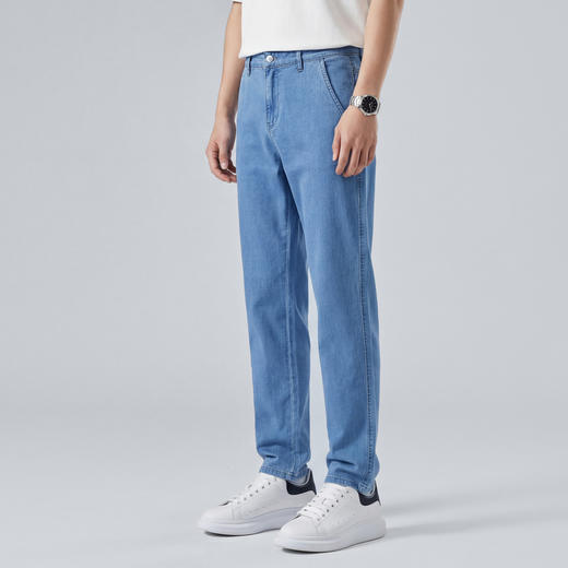 【含天丝】圣得西男士牛仔裤2026年春季款百搭轻薄舒适休闲裤 商品图7