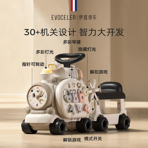 英国evoceler小火车可坐人婴儿玩具防侧翻儿童滑行学步车周岁礼物 商品图5