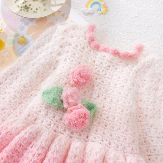 苏苏姐家花宴玫瑰儿童裙手工diy编织钩针梦羽195g毛线团材料包 商品图2