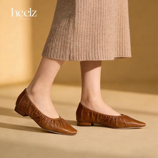 heelz设计师鞋履 | 手工褶皱羊皮鸭嘴奶奶鞋 1.5公分 商品图1