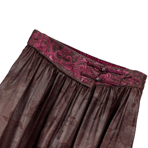 ³【南宋香云纱半身裙】宽松桑蚕丝时尚百搭A字裙 100桑蚕丝 25090 XN03-SD-NSSF 商品图3