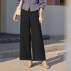 半身缘女裤 春季显瘦百搭亲肤透气宽松直筒阔腿裤261302M10320204 商品缩略图0