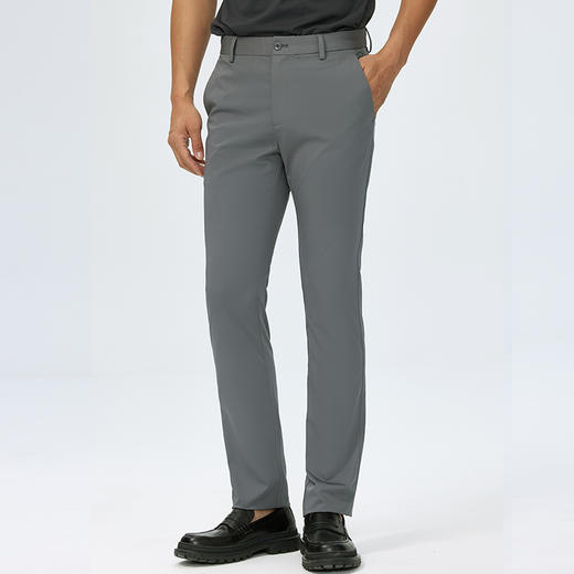 德鲨男士弹力休闲裤2026夏新款直筒薄款裤子男装商务长裤 商品图2