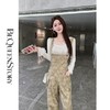 【大货捡漏，不退不换】  【街头写意】时尚舒适莱赛尔复古印花工装连体背带裤早秋 商品缩略图3