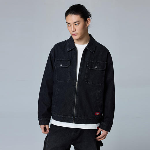 Dickies夹克  复古潮流简约拉链翻领情侣男女牛仔外套DK0A889M 商品图2