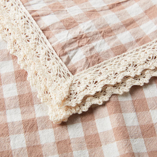 NITORI宜得利家居 格纹桌布 蕾丝边 BR 125*170 商品图5