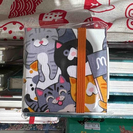 飞乐鸟*NWXW300-F6J-BAO迷你本 木浆布艺水彩写生本 细纹 小猫60*60mm 20张/本 商品图0