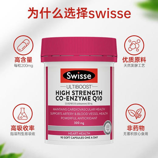 【海关保税直发】澳洲Swisse辅酶q10软胶囊保护心脏血管-会员5折 商品图2