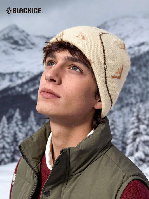 黑冰新品户外运动帽子蓝色针织帽男女骑行登山徒步冷帽防寒Z2141 商品图6