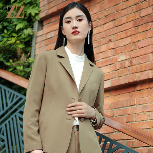 佐尔美2022春季新款西装通勤西服外套气质高级设计感上衣E21SY09 商品图2