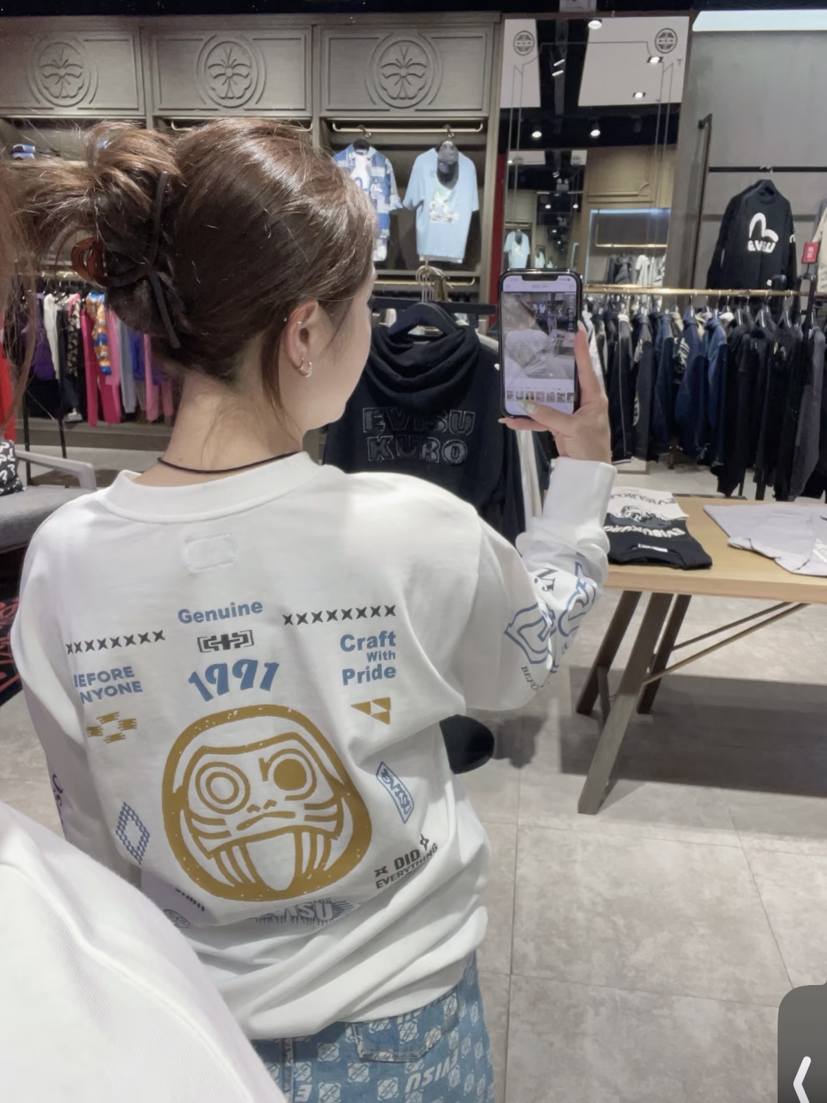 春款上新！ 26新款，春夏款！全棉长袖  情侣款！日潮OG！EVISU 小海鸥几何长袖