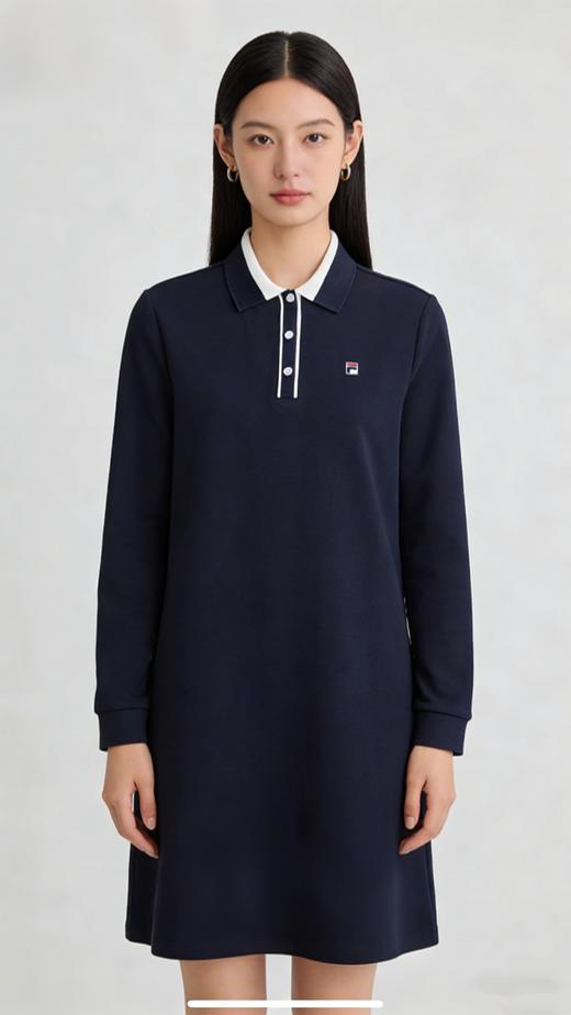 点此购买 斐乐春季女士针织POLO领连衣裙 HGN 340792 商品图2