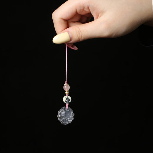 【祈愿吉品】粉晶九尾狐挂饰件姻缘旺同款小众高级运男女百搭水晶 商品图2