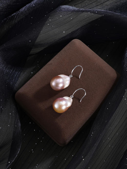 子佩集【华年潮韵‌】银S925珍珠惜王妃耳环【ZZEH003】巴洛克2602 商品图5