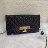 Chanel 古巴 宫廷扣 漆皮 黑金 woc 斜挎包 商品缩略图0