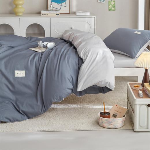 水漾家纺-宿舍全棉纯色双拼学生三件套 商品图3