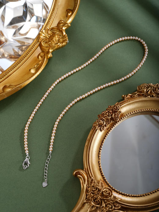 子佩集银S925珍珠惜王妃项链【ZXLY3.5-4MM】珠串2602 商品图5