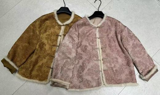 【门店同款】ENJOY冬季中式盘扣水貂毛边外套 167394873 商品图0