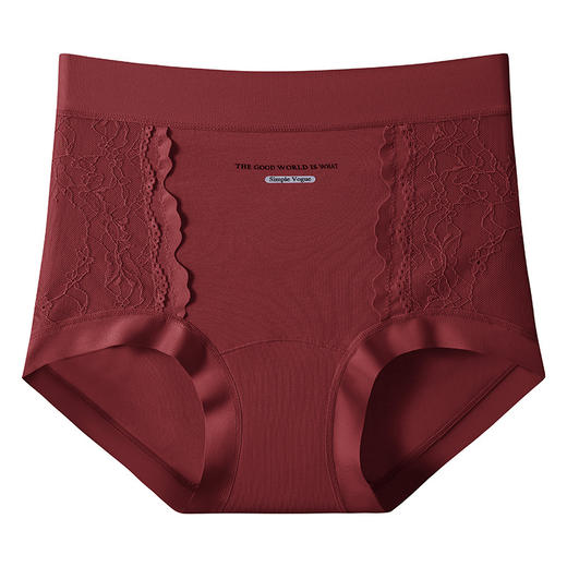 【纯欲风❗️蕾丝拼接提花内裤】云朵般轻盈，舒适无感「零束缚穿着新体验」加大包臀提臀不夹臀，中高腰高弹全包臀女生三角裤L 商品图4