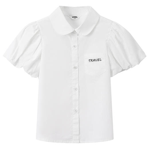 女童翻领短袖上衣夏季新款安奈儿童装EG621704 商品图6