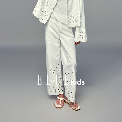 💕春3童装镂空绣花牛仔裤 商品图1