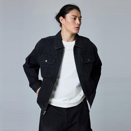 Dickies夹克  复古潮流简约拉链翻领情侣男女牛仔外套DK0A889M 商品图3