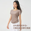 【路路家精选】新款精选美利奴羊毛兰精天丝圆领运动短袖宽松显瘦速干健身瑜伽服 商品缩略图2