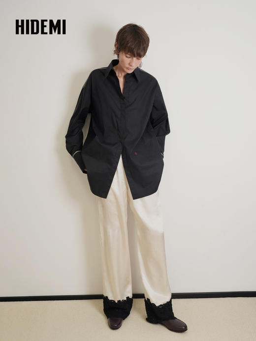 HIDEMI 极简设计感翻领衬衫外套上衣 商品图7