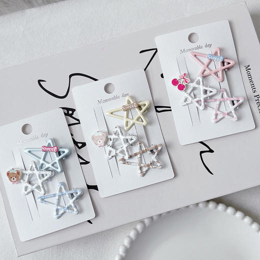 星星珠光组合夹组合发夹（3个）-纪念日百货门店同款169099034 商品图4
