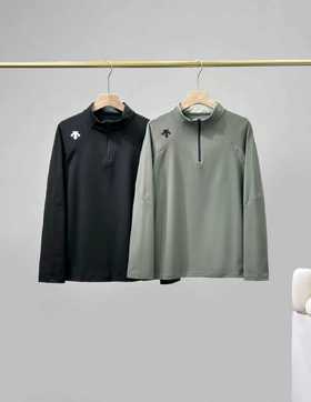 点此购买 迪桑特春季户外休闲男士运动立领半拉链上衣 ss 340798