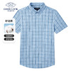 德鲨夏新款短袖格子衬衫男青年时尚休闲上衣男装打底衬衣 商品缩略图0