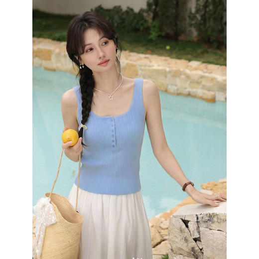 鹿向南【0226/20:00新品前1小时7折】黑色背心吊带 商品图4