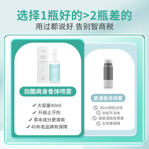 西施兰劲酷爽身香体喷雾40ml止汗露改善异味狐味汗味 商品图3