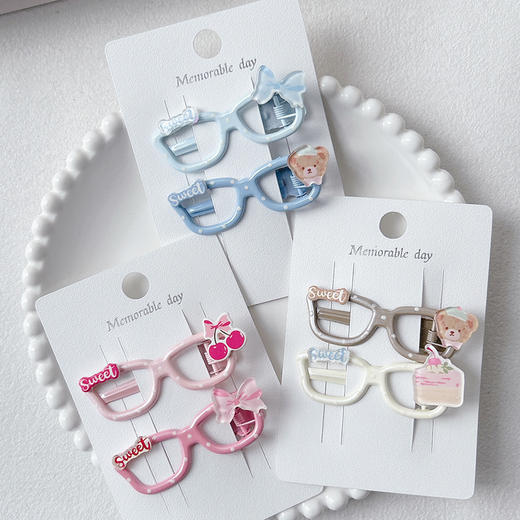 ZY眼镜元气对装发夹-纪念日百货门店同款169098998 商品图0