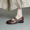 【阿么古纹马皮鞋】复古有质感皮带扣正品单鞋软底粗跟玛丽珍2.5CM 商品缩略图4
