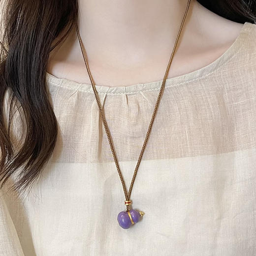 【59元任选2件 79元任选3件】 七彩珐琅金葫芦项链 商品图4