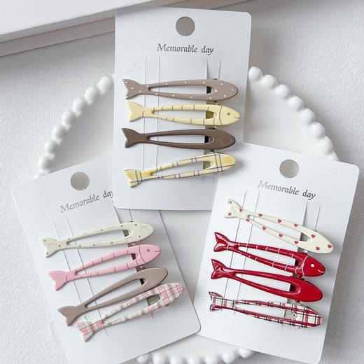 四彩小鱼长夹组合发夹（4个）-纪念日百货门店同款169246815 商品图4