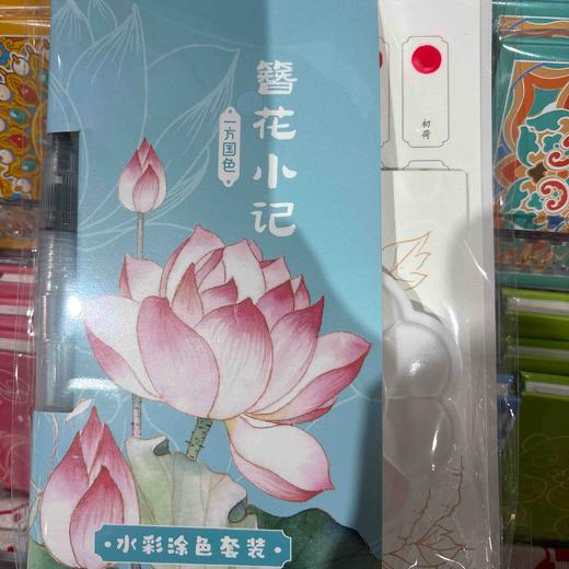 "飞乐鸟*CGS06-48-GZH一方国色 水彩涂色套装 簪花小记130*180mm 线稿120*126 6张/套" 商品图0