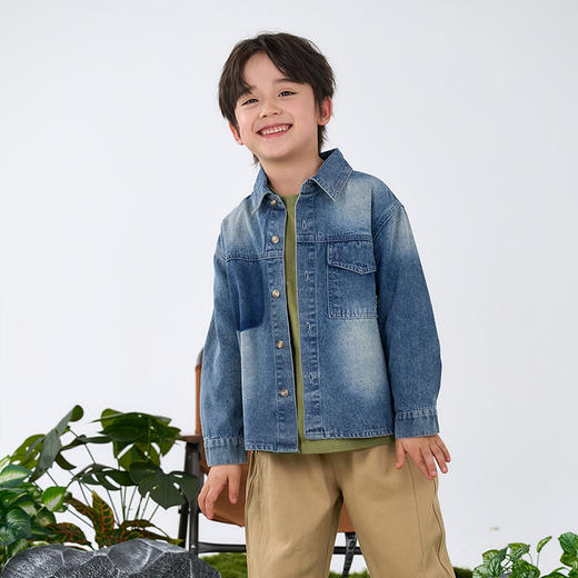 【复古牛仔衬衫】棉花堂 牛仔衬衫  A类  柔软舒适   百搭FD61069 商品图4