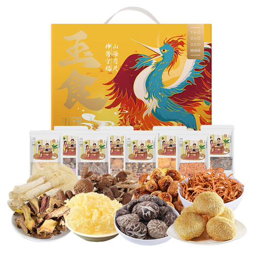 姚朵朵玉食神兽菌菇礼盒1363克【燕之坊替换款】 商品图0