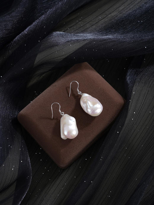 子佩集【潮汐共舞‌】银S925珍珠惜王妃耳环【ZZEH004】巴洛克2602 商品图3