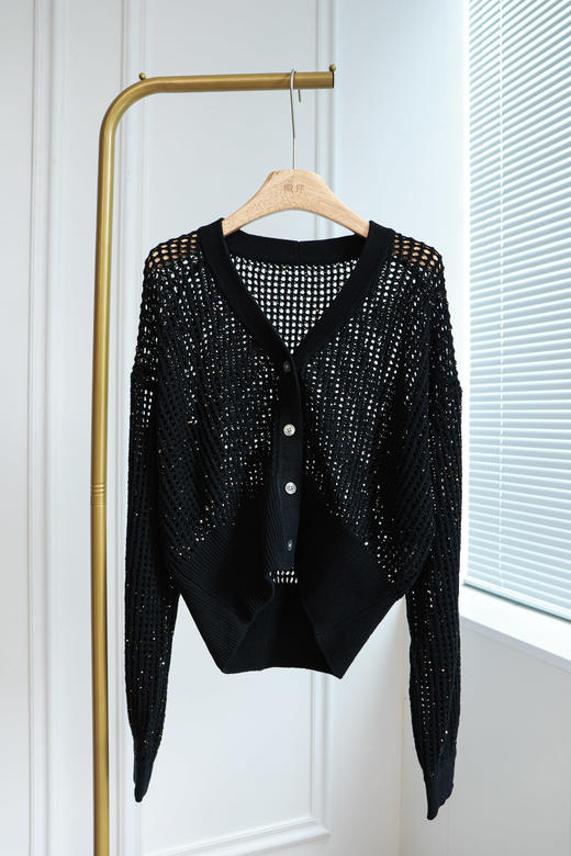 夜繁星|设计感细闪亮片开衫 商品图0