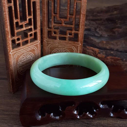 【天然正品】A货翡翠天然精品正桩细腻无纹裂糯种黄加绿59号翡翠手镯59号（皆取最大值）260625AH24 商品图5