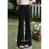 鹿向南「墨画四季」黑色微喇牛仔裤女春季新款小个子百搭高腰长裤 商品缩略图0