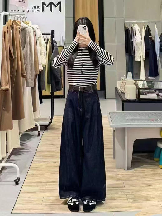 麦檬MEILLEURMOMENT女装条纹衫5H3130021 商品图0