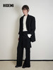 HIDEMI 绵羊毛设计感黑色翻领西装西服外套 商品缩略图5