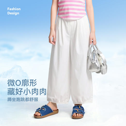 女童梭织单裤夏季新款安奈儿童装EG626715 商品图3
