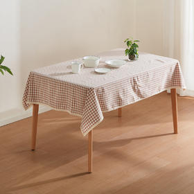 NITORI宜得利家居 格纹桌布 蕾丝边 BR 125*170