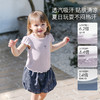 【宝宝服饰】嫚熙童装清凉透汽儿童2026春夏季新款女童套装女宝花苞裤短袖T恤 商品缩略图2