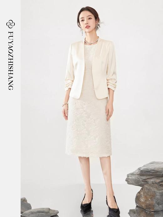 IWY/扶摇系列 轻奢奶油白西装两件套女西服职业装正装高级感通勤WC215+WQ213 商品图2